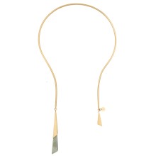 Geometric collar necklace with green jade from the Guatemala collection