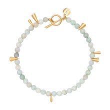 Short green jade necklace with geometric pendants from the Guatemala collection