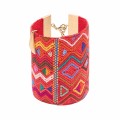 Red handmade bracelet – cuff from the Guatemala collection – ORSKA jewelry