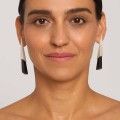 Long earrings with black jadeite from the Guatemala collection – ORSKA jewelry