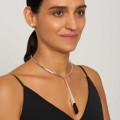 Srebrna kolia z czarnym jadeitem z kolekcji Guatemala - ORSKA biżuteria
