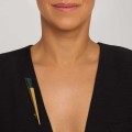 Gold-plated brooch with green jade from the Guatemala collection
