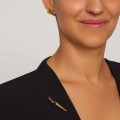 Pin z różowym nakrapianym jadeitem z kolekcji Gwatemala - ORSKA