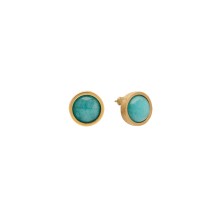 Gold-plated delicate earrings with amazonite from the Gelato collection