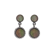 Silver earrings with labradorite from the Semios collection