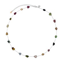 Long necklace with colorful tourmalines from the Aurora collection