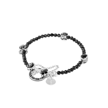 Onyx bracelet with decorative clasp from the Minakari collection