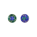 Asymmetric earrings with plant motifs from the Minakari collection -ORSKA jewelry