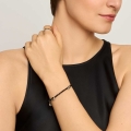 Silver ring with black enamel and black Minakari stone ORSKA