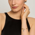 Silver, gold-plated bracelet with an enameled pendant - Minarki ORSKA