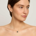Double-sided silver necklace with a colorful enameled pendant from the Minakari collection - ORSKA jewelry