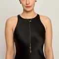 Adjustable gronko necklace with an enameled pendant from the Minakari collection - ORSKA jewelry