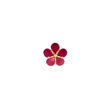 Kwiatowy pin w kolorze amarantowym z kolekcji Plantis