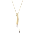 Gold-plated necklace with white jade from the Guatemala collection - ORSKA
