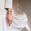 Artistic bracelet inspired by honeycombs from the APIS collection by ORSKA jewelry