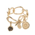 Brass bracelet with irregular links from the New Stone collection NSA38-1 ORSKA jewelry