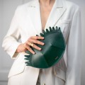 Zielona, wegańska kopertówka, robiona ręcznie marki ORSKA biżuteria z zawieszką