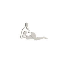 Srebrzysty pin akt z kolekcji Body