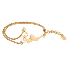 Bracelet with a woman and a thin chain from the Body collection
