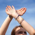 Subtle brass bracelet with solar plexus chakra and natural stones from the Gelato collection - GEA36-8 - ORSKA jewelry
