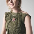 Long earrings with engraving from the Tattoo collection by ORSKA jewelry
