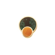 Round earring with amber from the Baltica collection