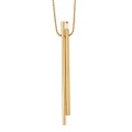 Long necklace with an elegant pendant adorned with transparent amber from the Baltica collection by ORSKA jewelry
