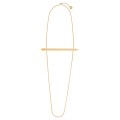 Long necklace in high shine with Baltic amber by ORKSA jewelry brand