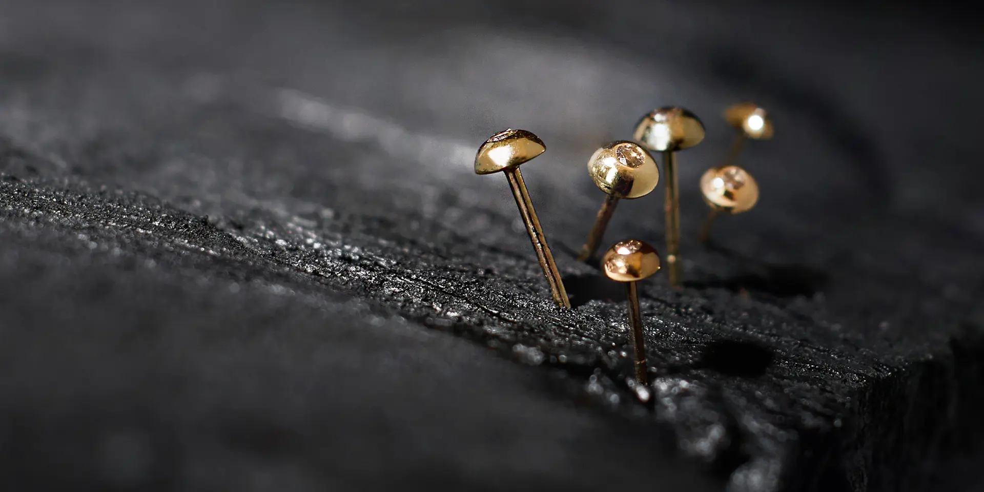 Goldplated, dimond rings