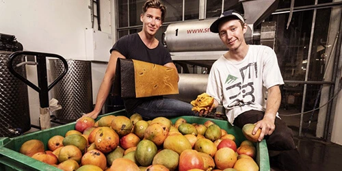 Damskie torebki z kolekcji Vivo zostały wykonane z skór owocowych i roślinnych, w tym Fruitlather, zrobionej z mango