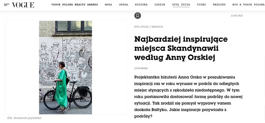 Podróżnicze rekomendacje Anny Orskiej na Vogue.pl
