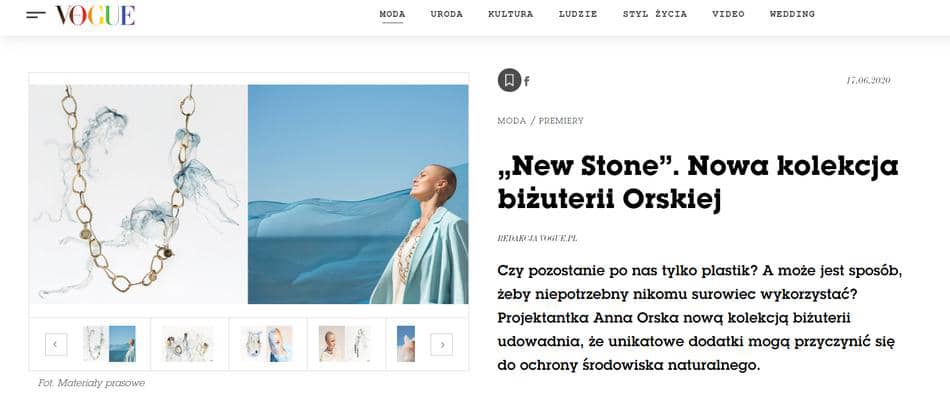 New Stone. Made by Homo Sapiens na vogue.pl