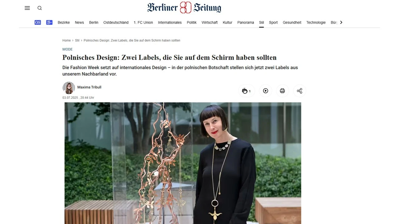 ORSKA w Berliner Zeitung – polski design na modowym radarze Berlina