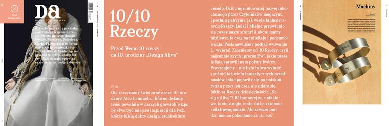 Rzeczy dziesięciolecia – kolekcja Machiny doceniona przez Design Alive